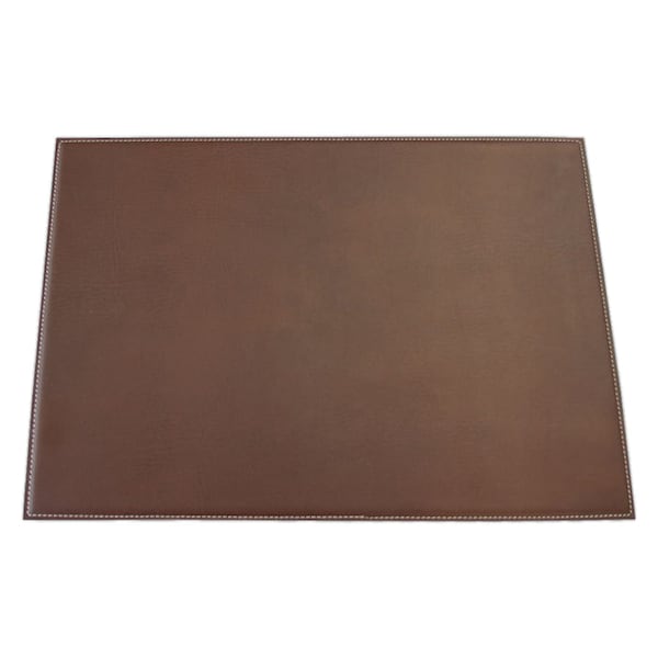 Dacasso Brown 17" x 12" Leatherette Square Corner Placemat HN-3347 - main